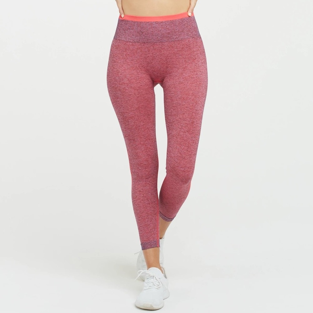 New SPANX Seamless Sculpt Leggings spacedye coral punch